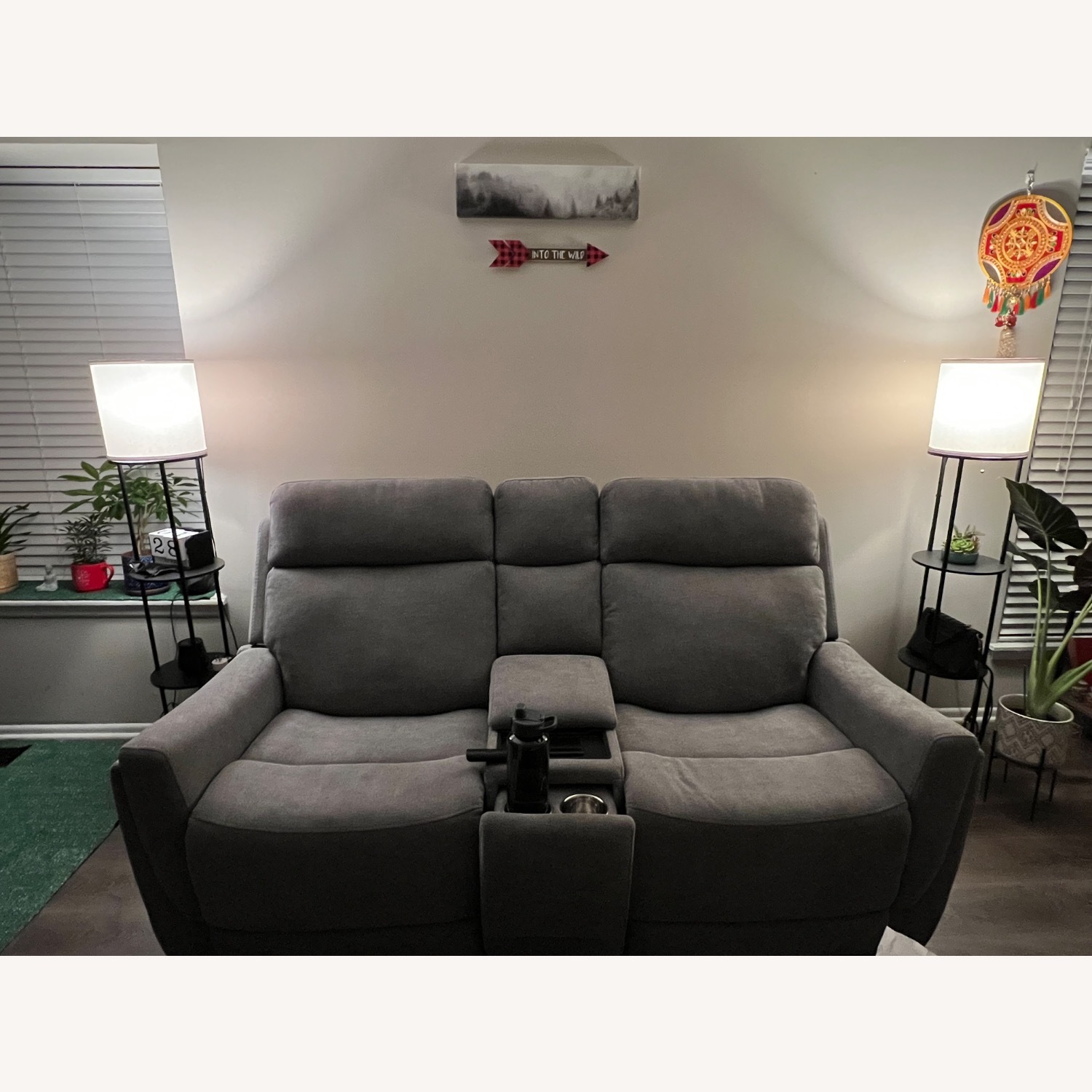 Fully Loaded Reclining Loveseat- Light Gray - image-2