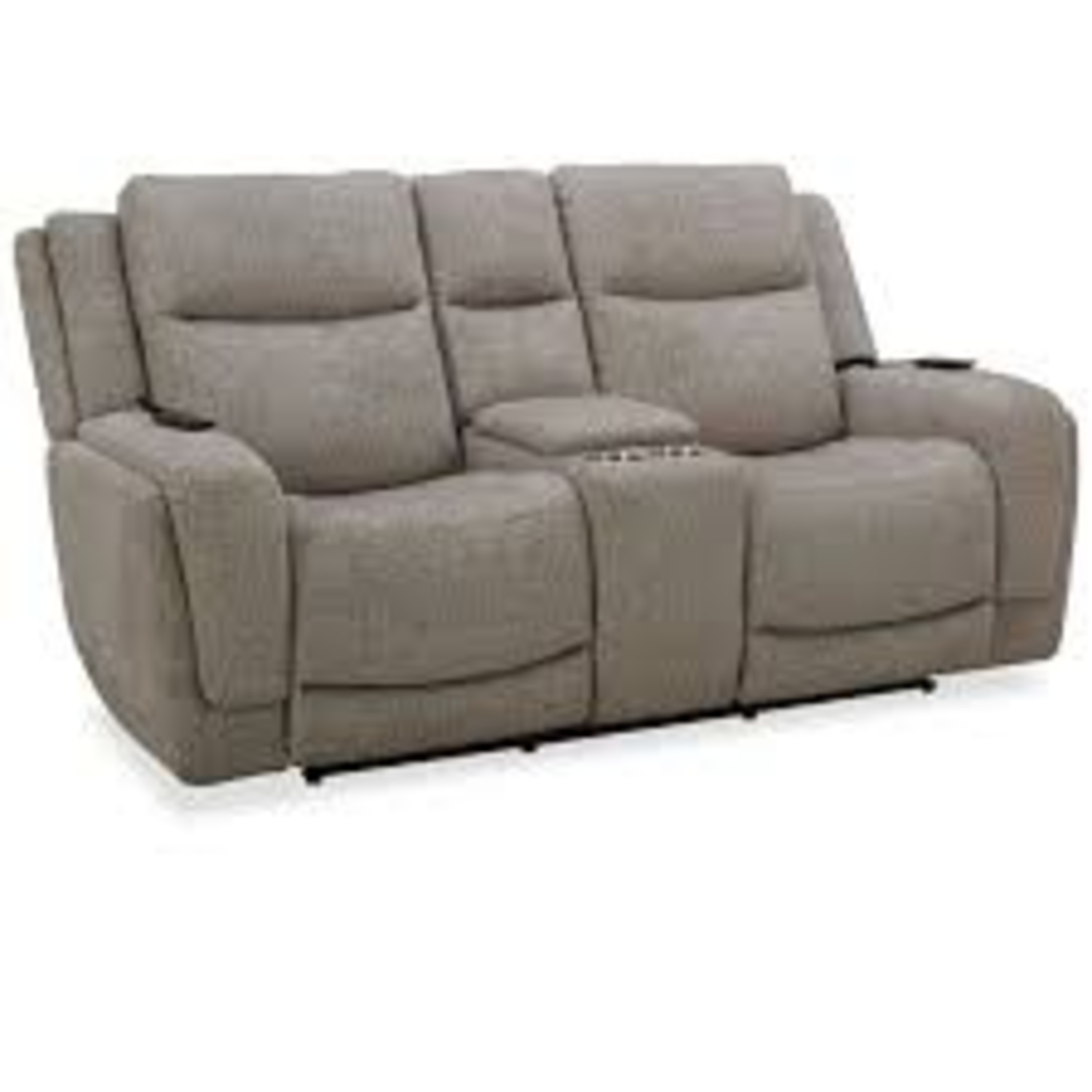 Fully Loaded Reclining Loveseat- Light Gray - image-8