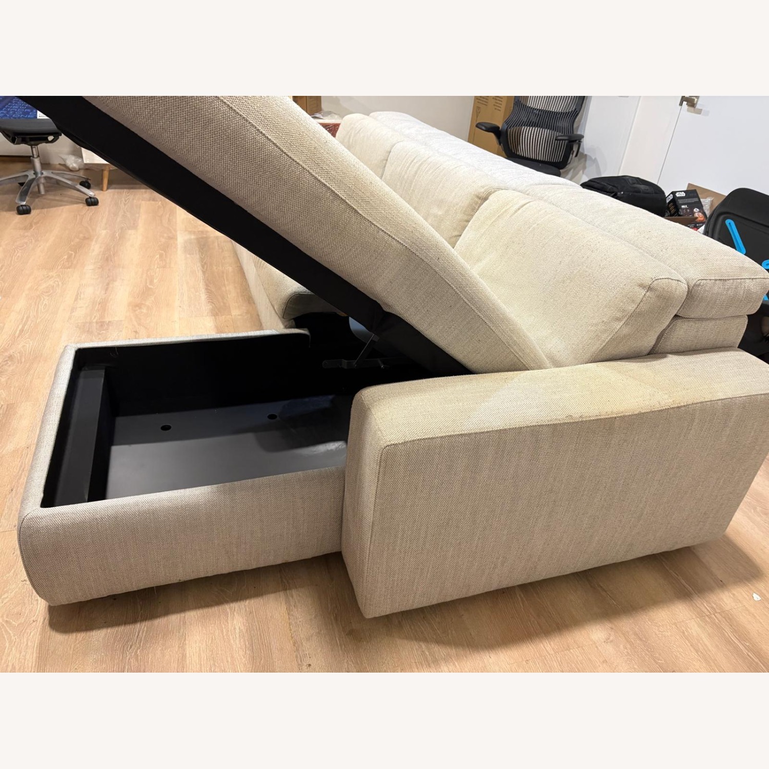 West Elm Enzo Sleeper Sofa W Storage - image-3