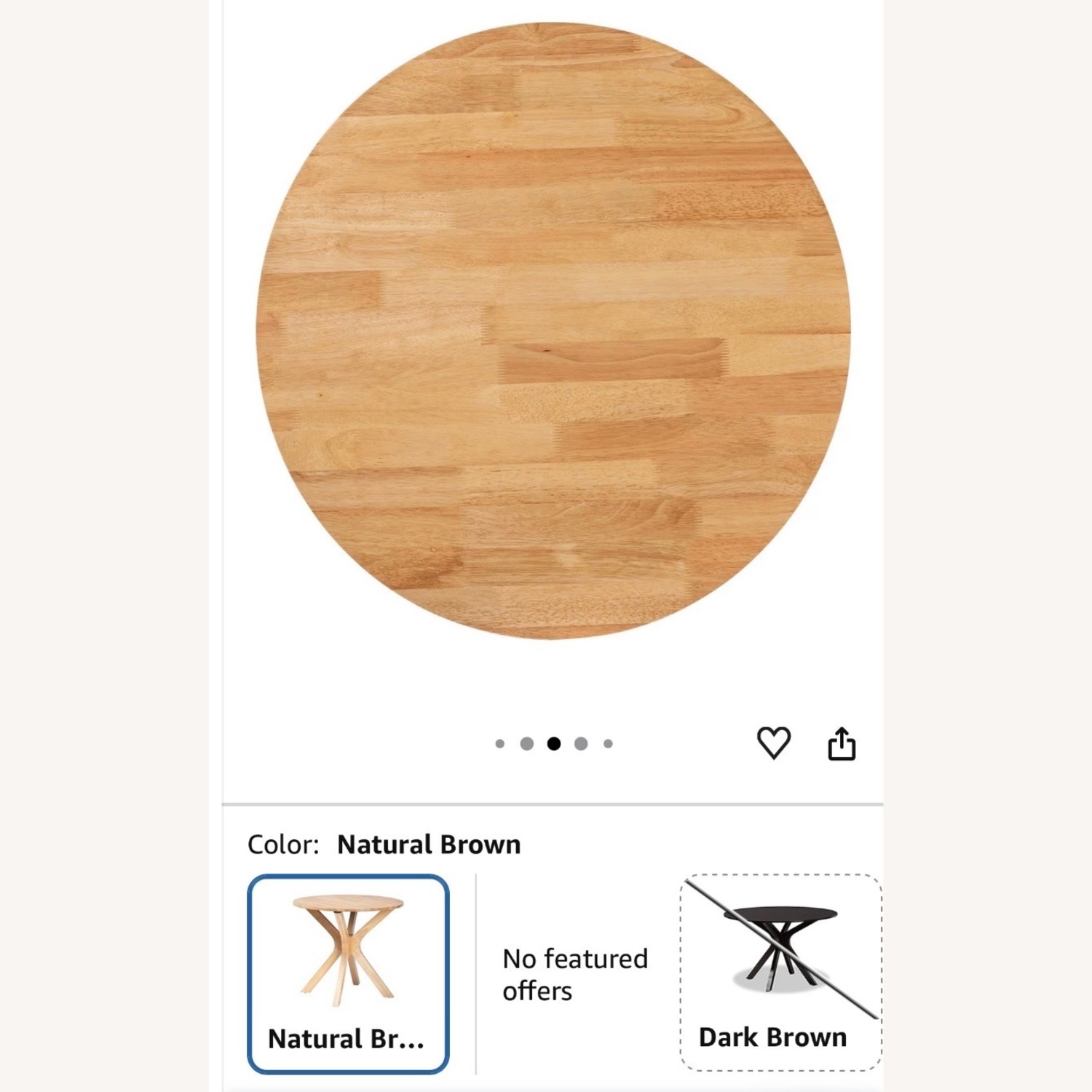 Baxton Studio Natural Wood Coffee Table - image-3