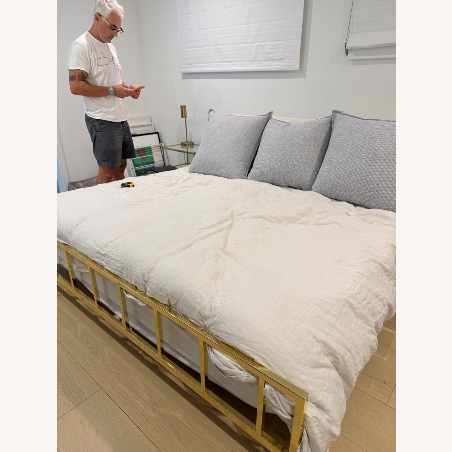 CB2 Alchemy Brass Bed King  - image-2