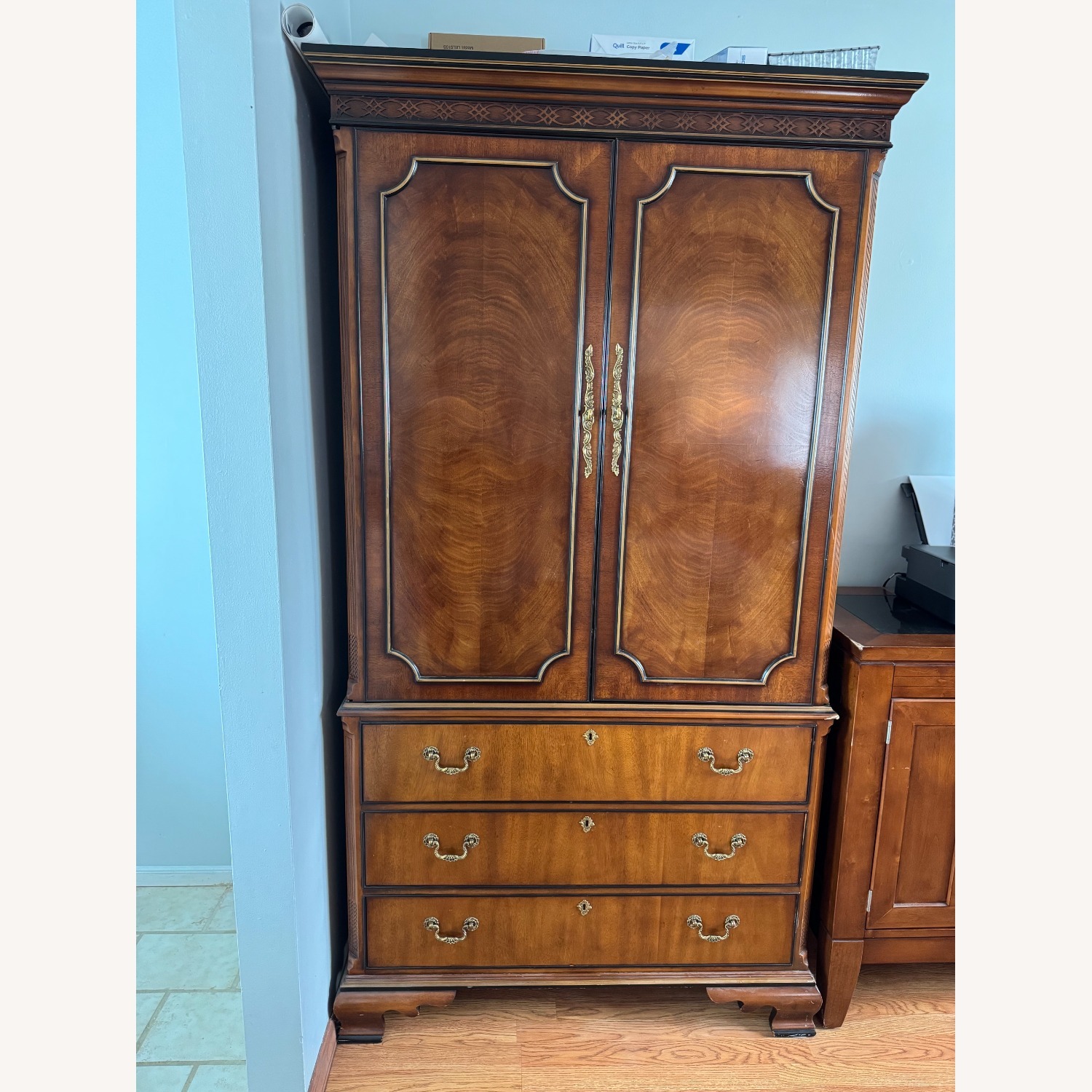 Drexel Heritage Solid Mahogany Armoire - image-7
