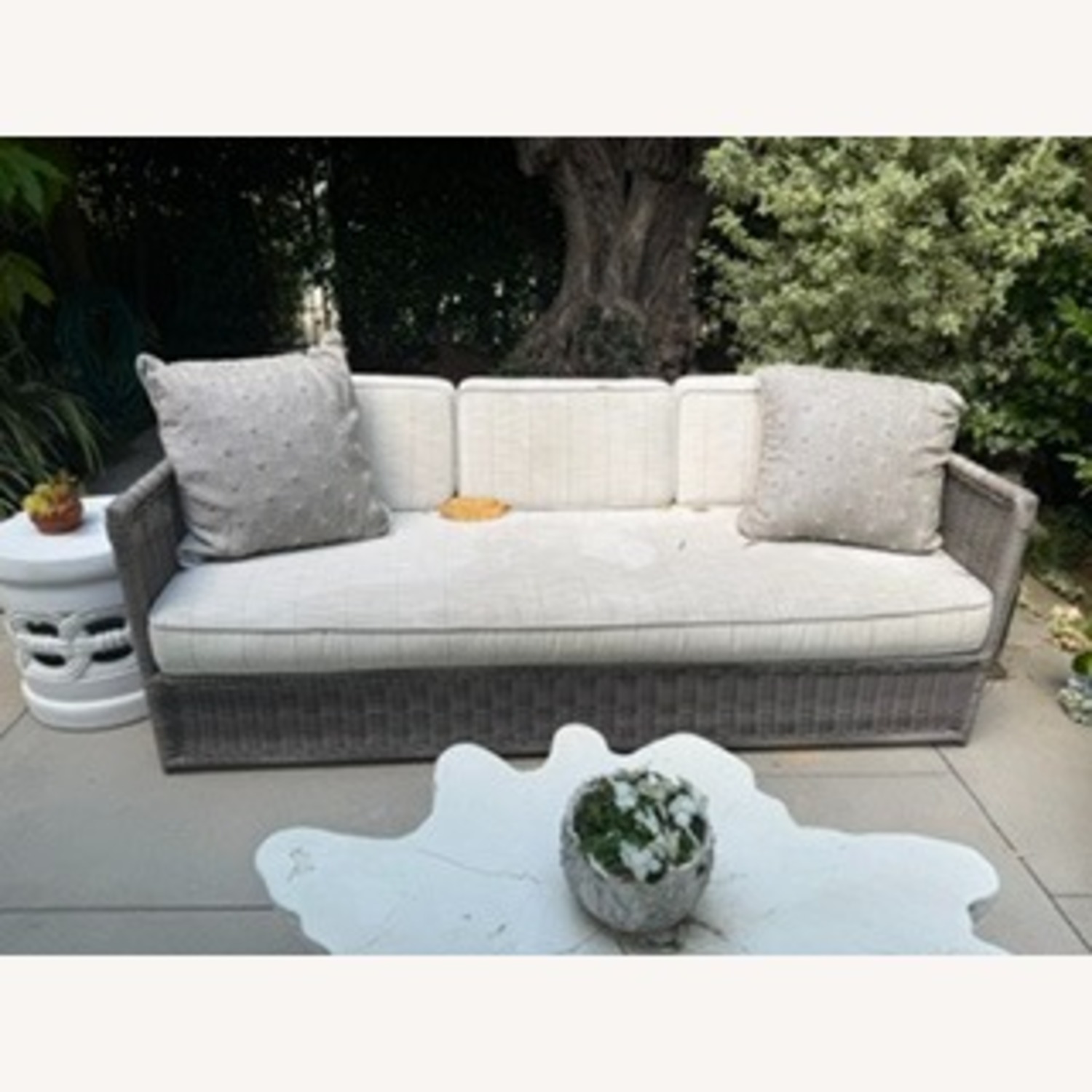 Serena & Lily Wicker Patio Furniture sofa - image-1