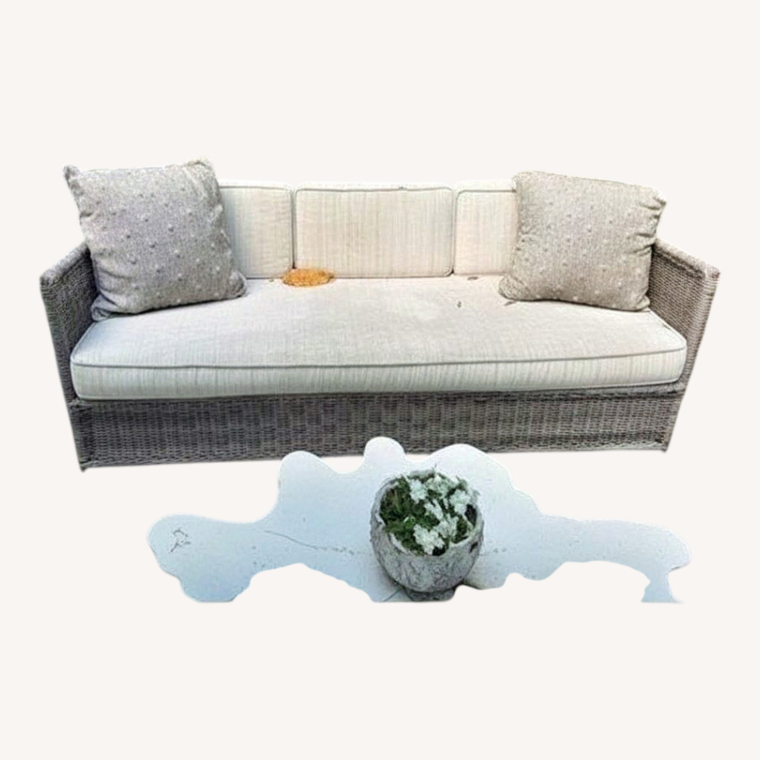 Serena & Lily Wicker Patio Furniture sofa - image-4