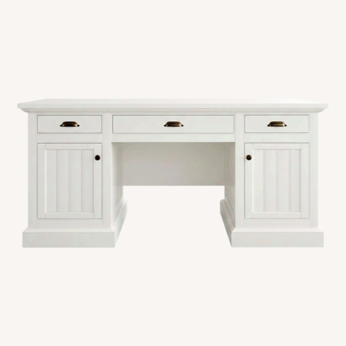 Used Jocisland White Wood Desk for sale on AptDeco