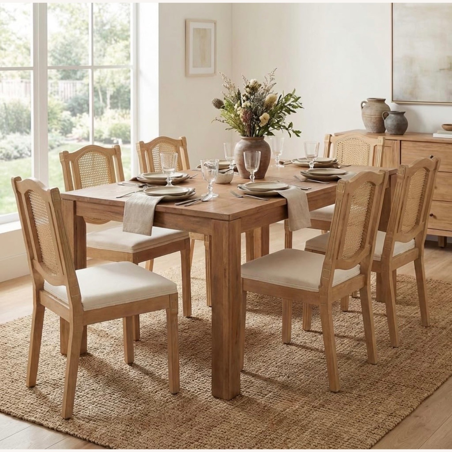 OVENTA Natural Wood Dining Chair - image-3