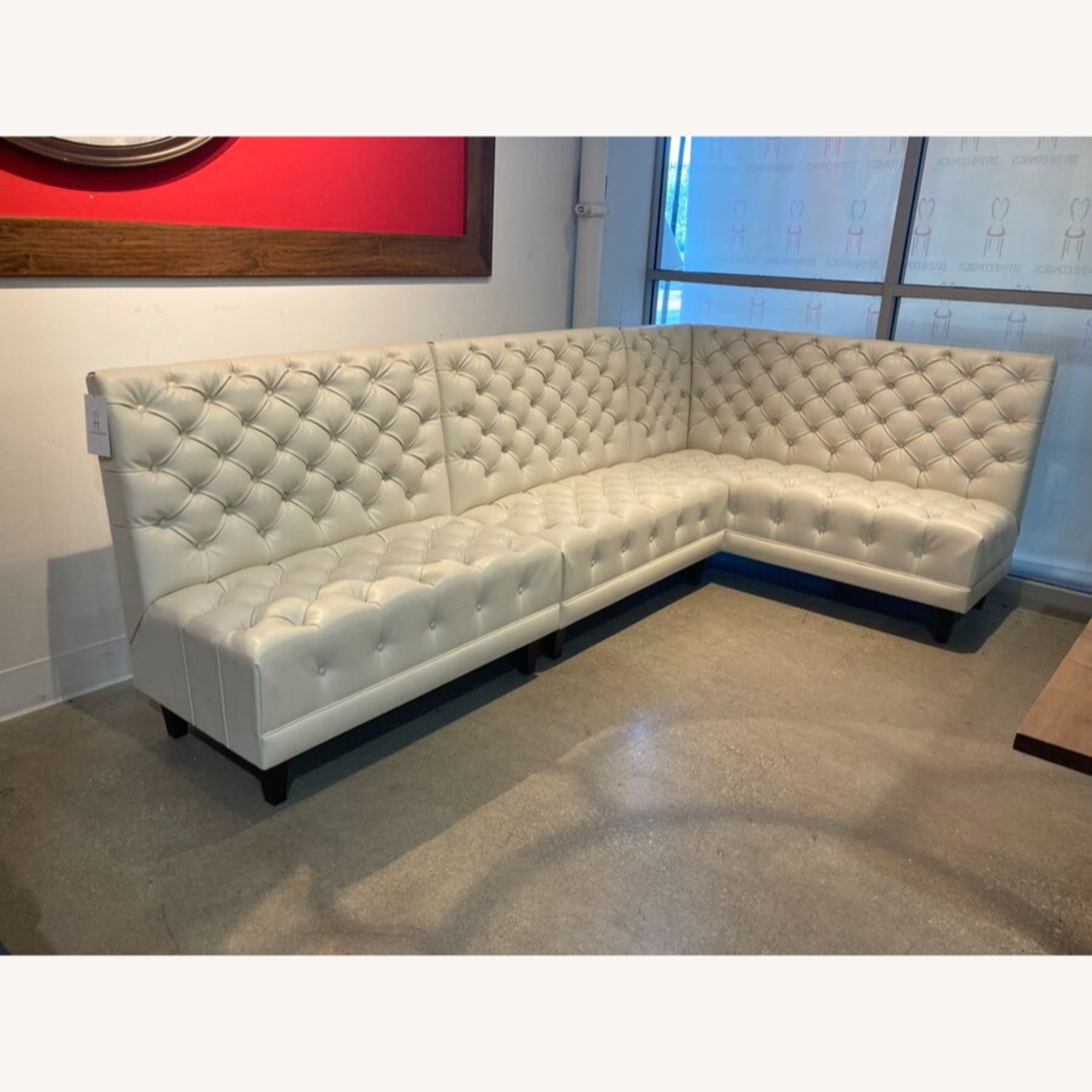 3pc Custom Tufted Leather Banquette Furniture - image-2