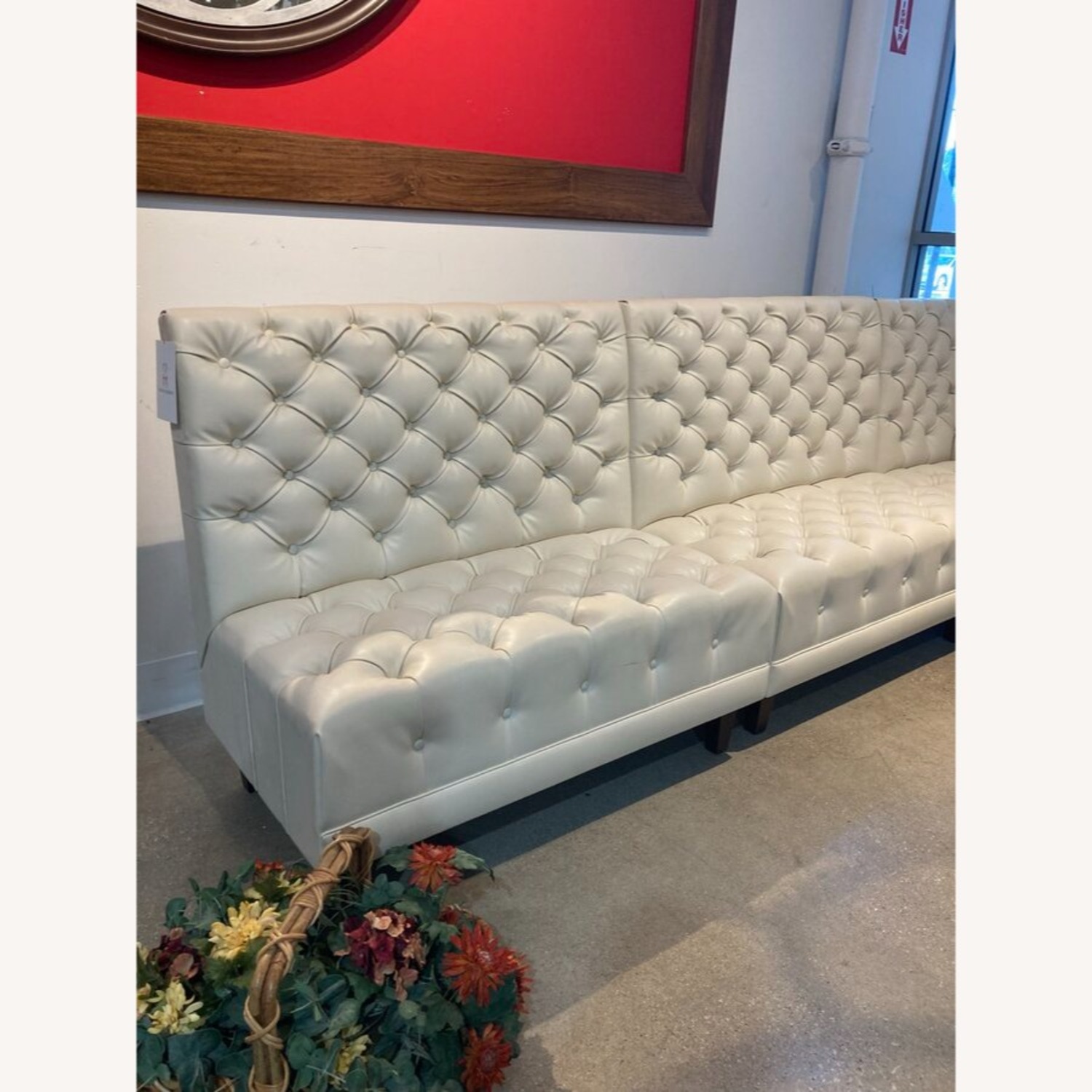 3pc Custom Tufted Leather Banquette Furniture - image-3