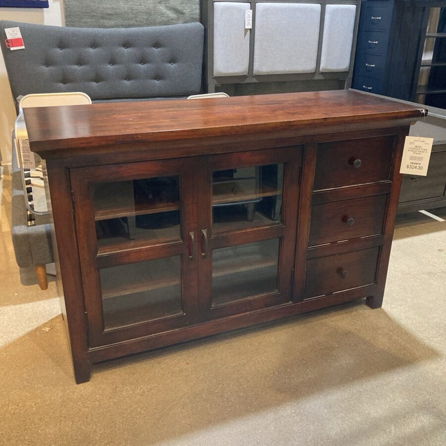 Crate & Barrel Kavari 3-Drawer Media Console - image-1