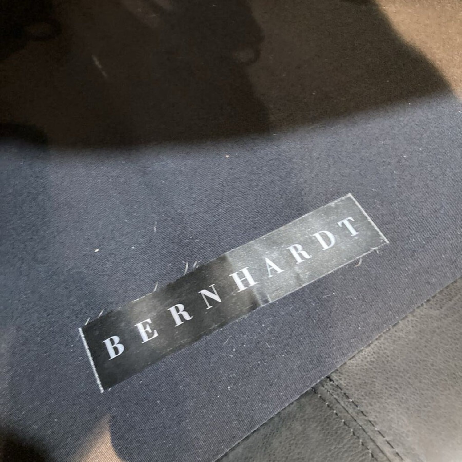 Bernhardt Curved Tufted Top Grain Leather Sofa - image-10