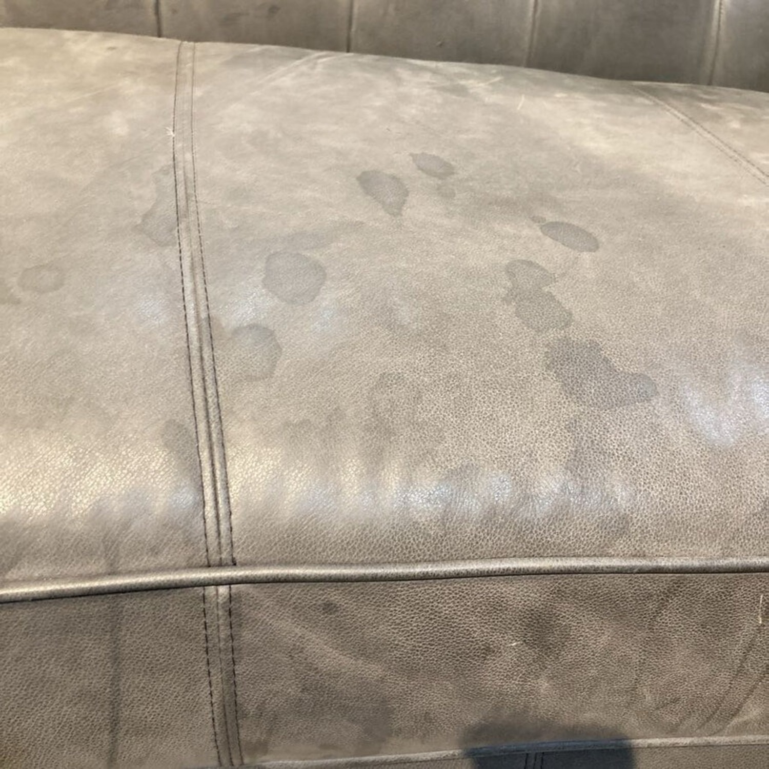 Bernhardt Curved Tufted Top Grain Leather Sofa - image-7