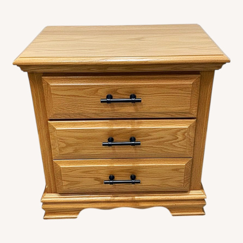 Used Vaughan Bassett Solid Oak 2-Drawer Nightstand for sale on AptDeco