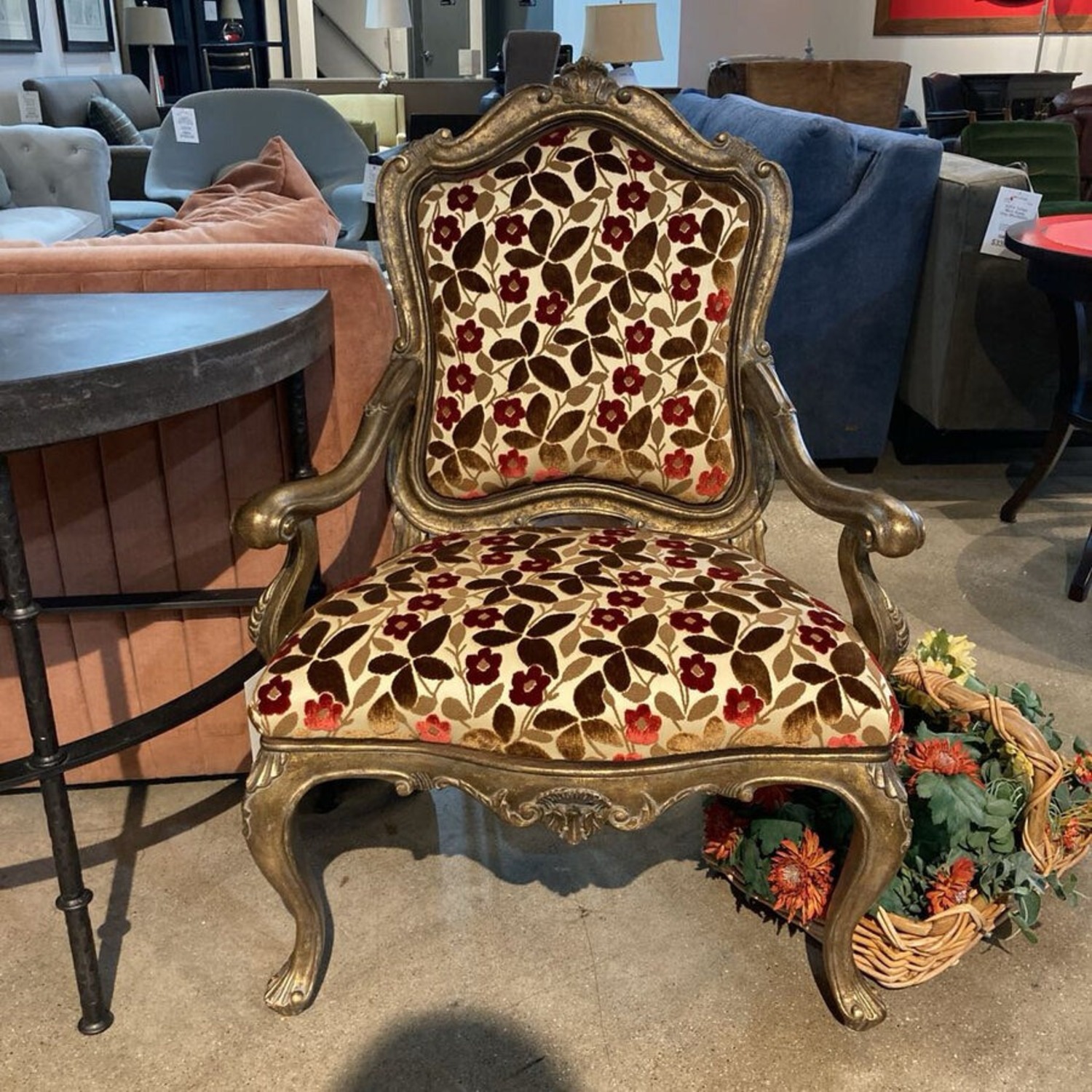 French Louis Xv Gilt Armchair - image-2