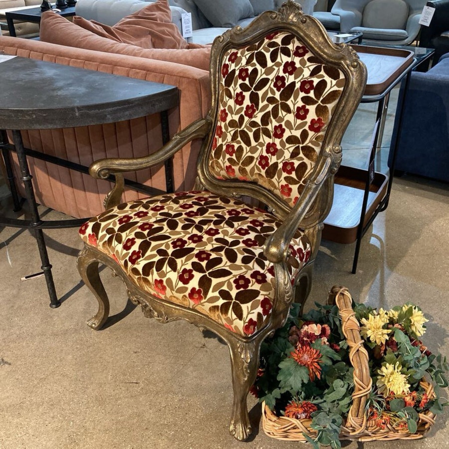 French Louis Xv Gilt Armchair - image-3