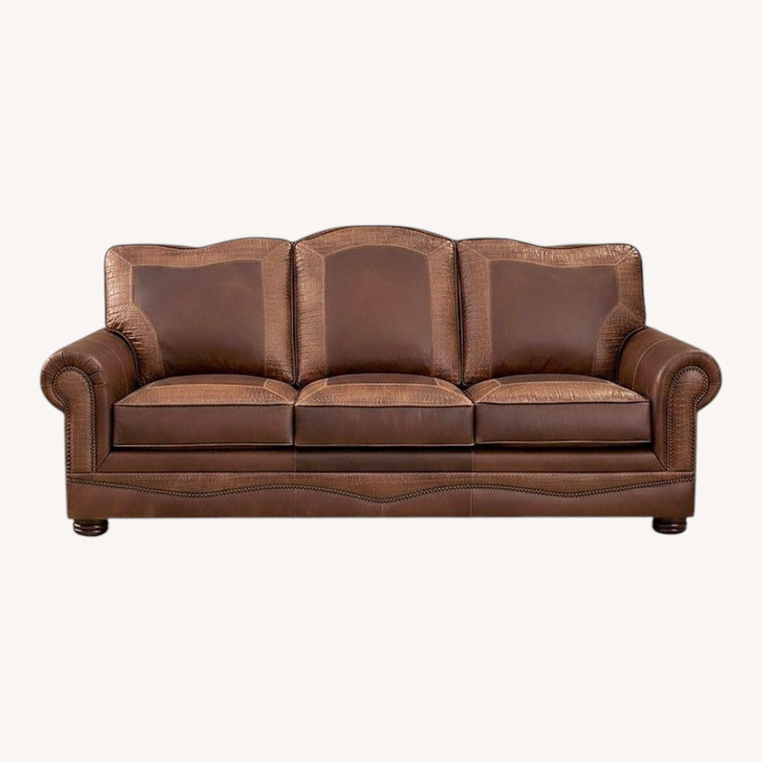 Dakota Alligator Leather Sofa - image-0