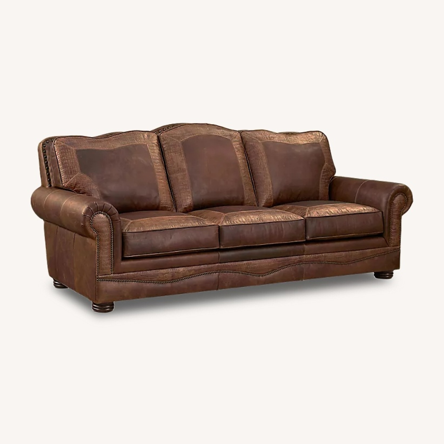 Dakota Alligator Leather Sofa - image-4