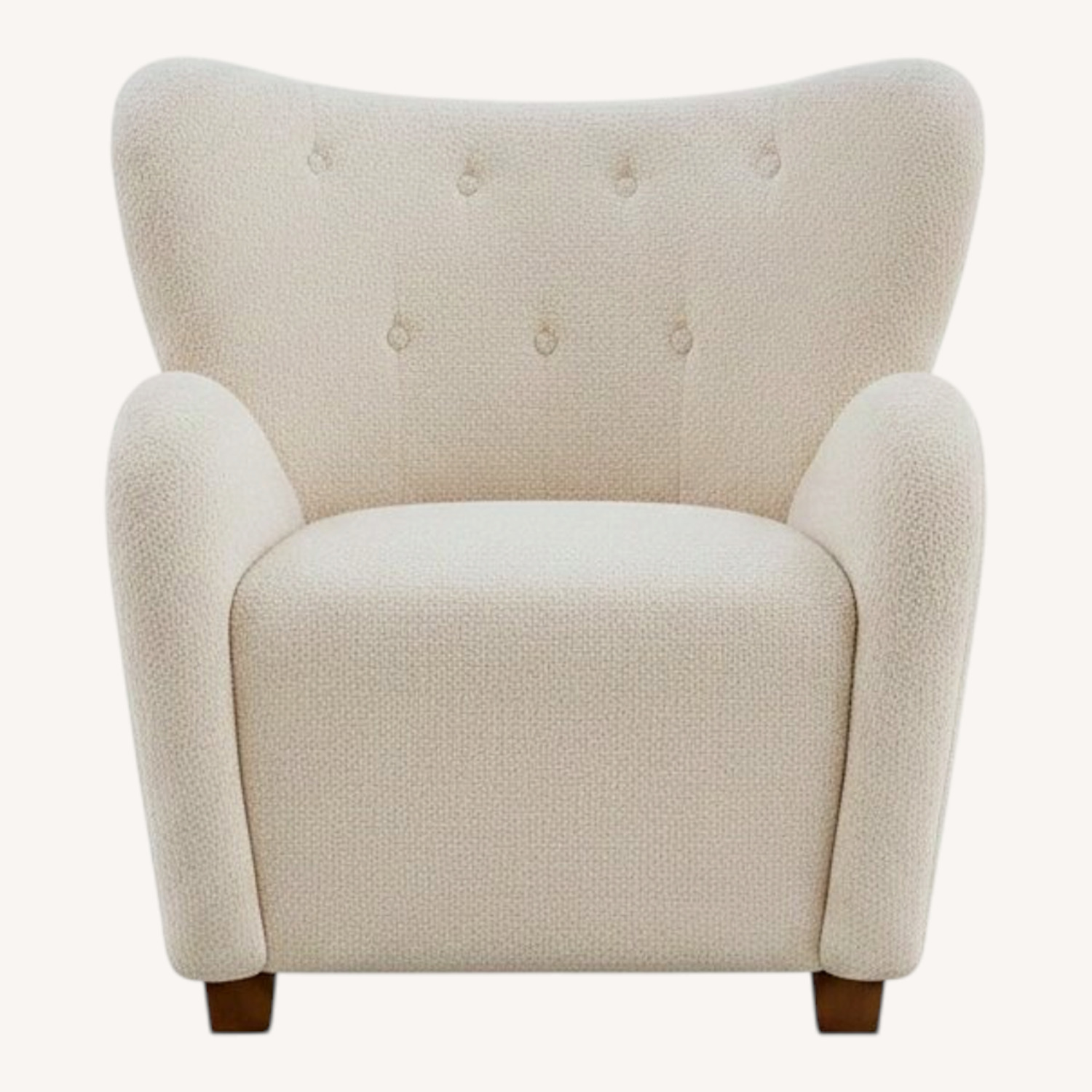 Ashley Furniture Larbell White Fabric Accent Chair - image-0