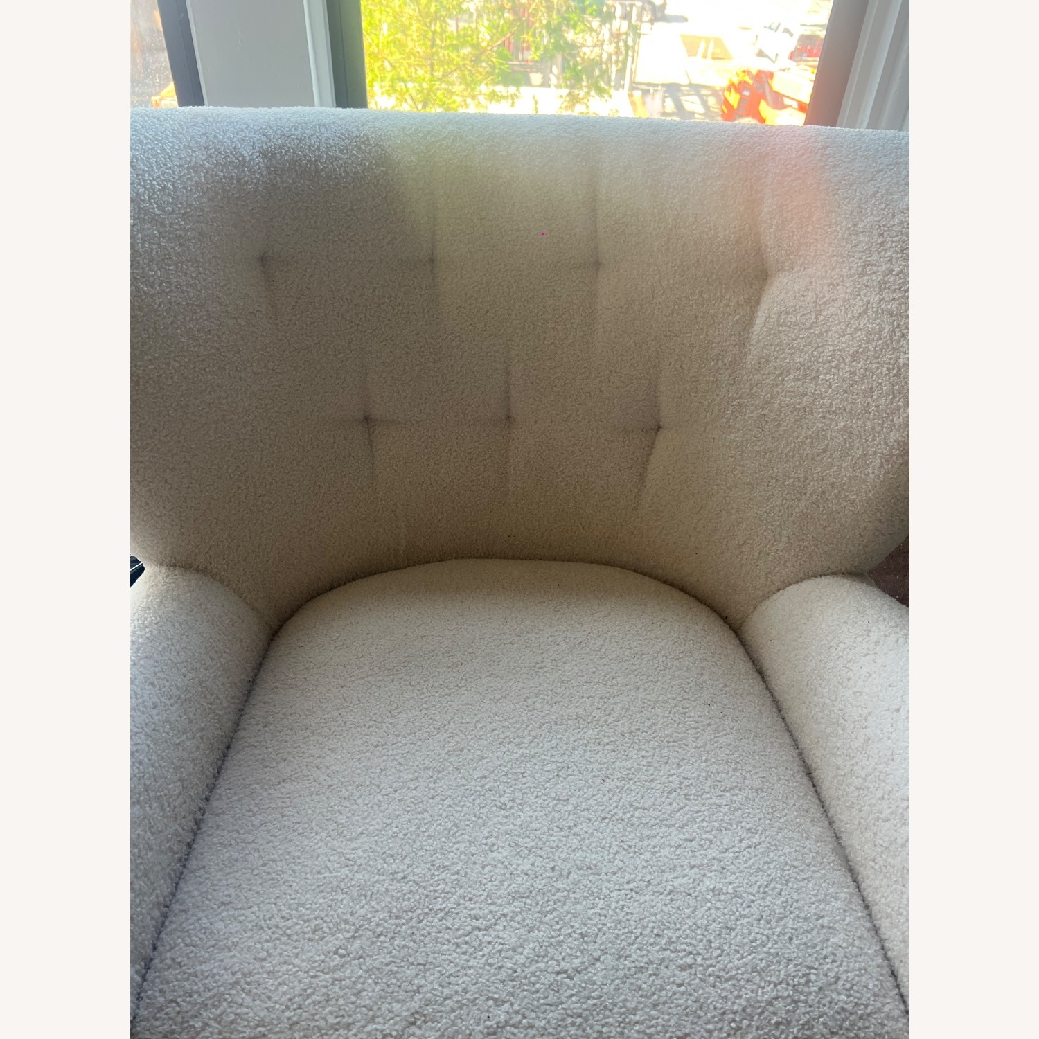 Ashley Furniture Larbell White Fabric Accent Chair - image-3