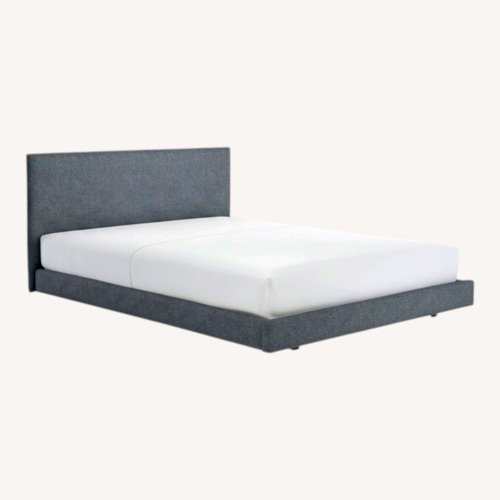 Used CB2 Facade Queen Bed Light Grey for sale on AptDeco