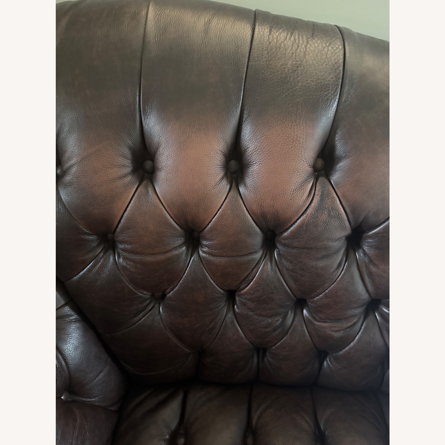 Arhaus Dark Brown Leather 3+ Seater Sofa - image-4