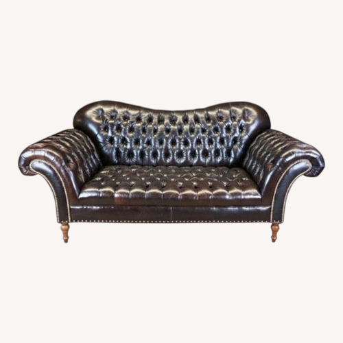 Used Arhaus Dark Brown Leather 3+ Seater Sofa for sale on AptDeco