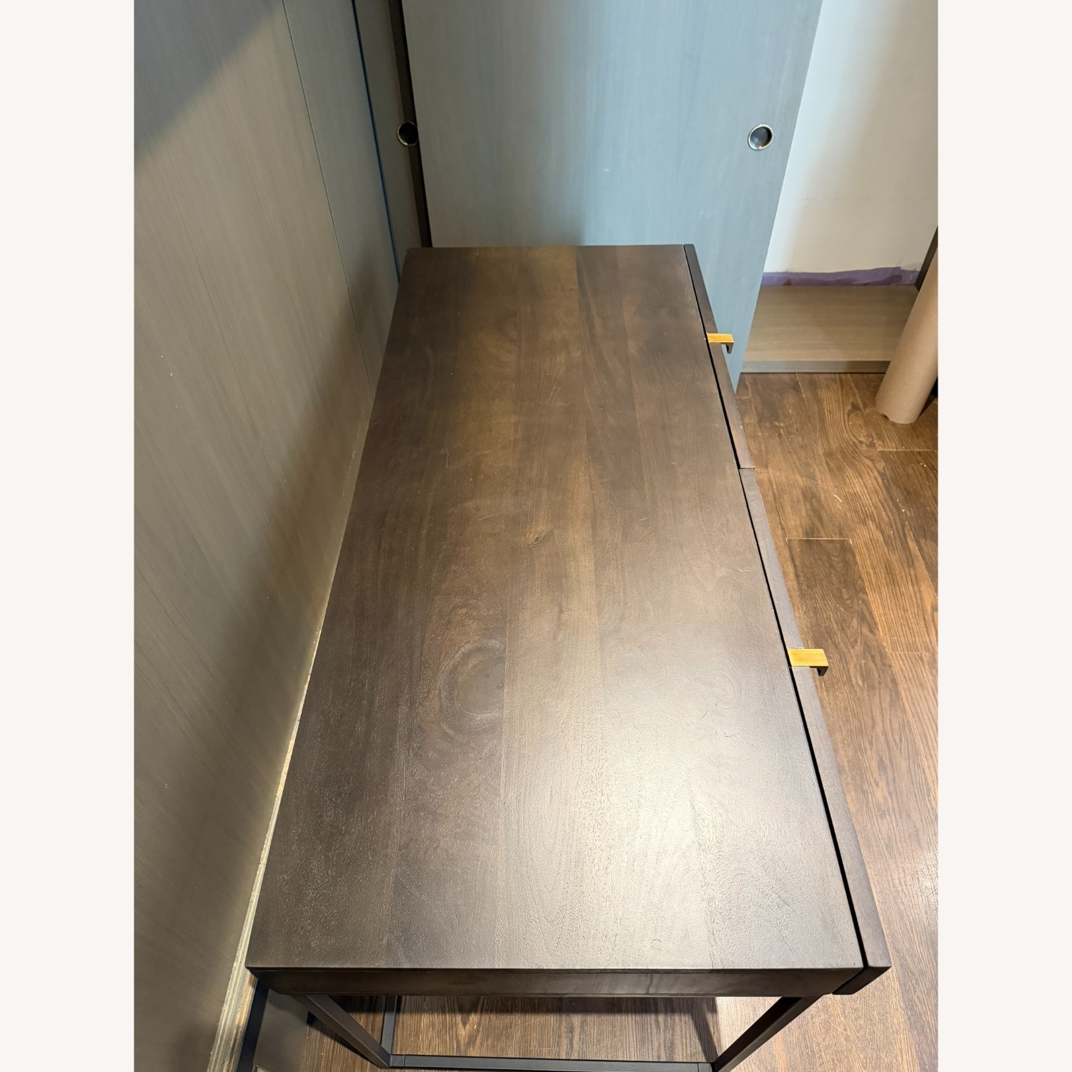 Four Hands Kelby Dark Brown Wood Desk - image-2