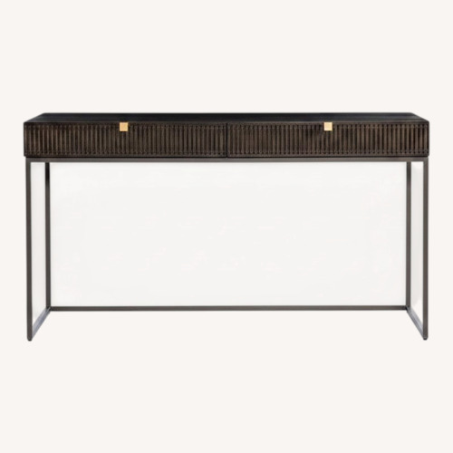 Used Four Hands Kelby Dark Brown Wood Desk for sale on AptDeco