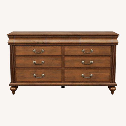 Used Ethan Allen Marques Dark Brown Wood Dresser for sale on AptDeco