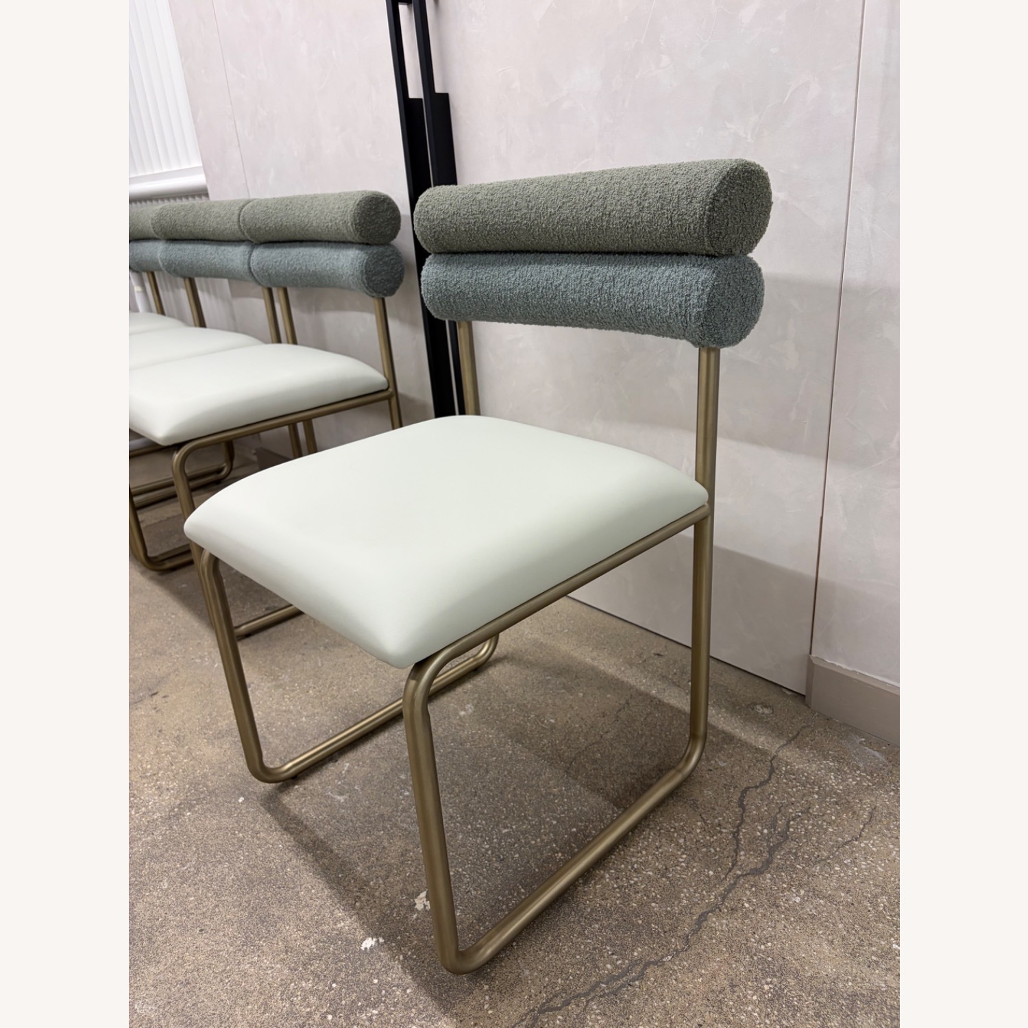 Green Fabric Dining Chairs - image-2