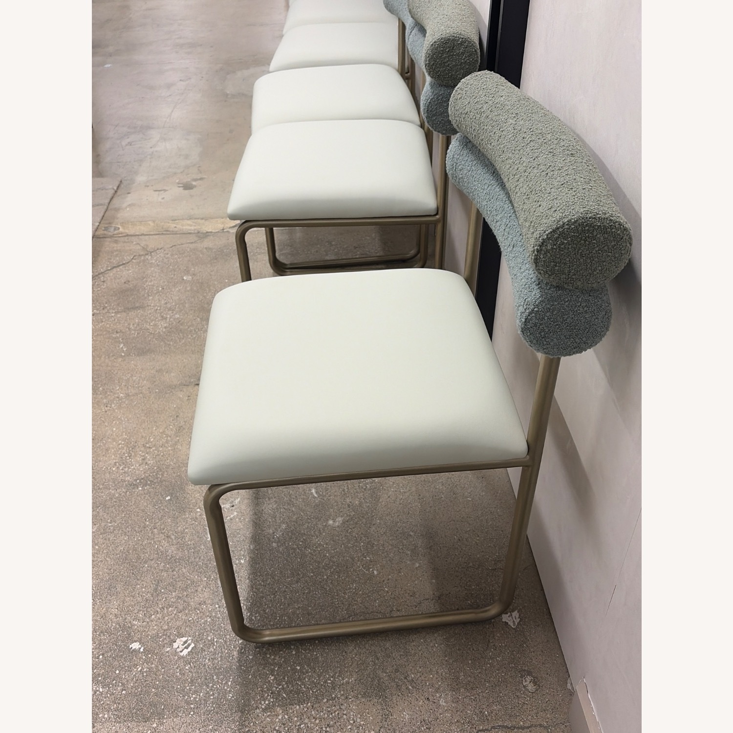 Green Fabric Dining Chairs - image-4