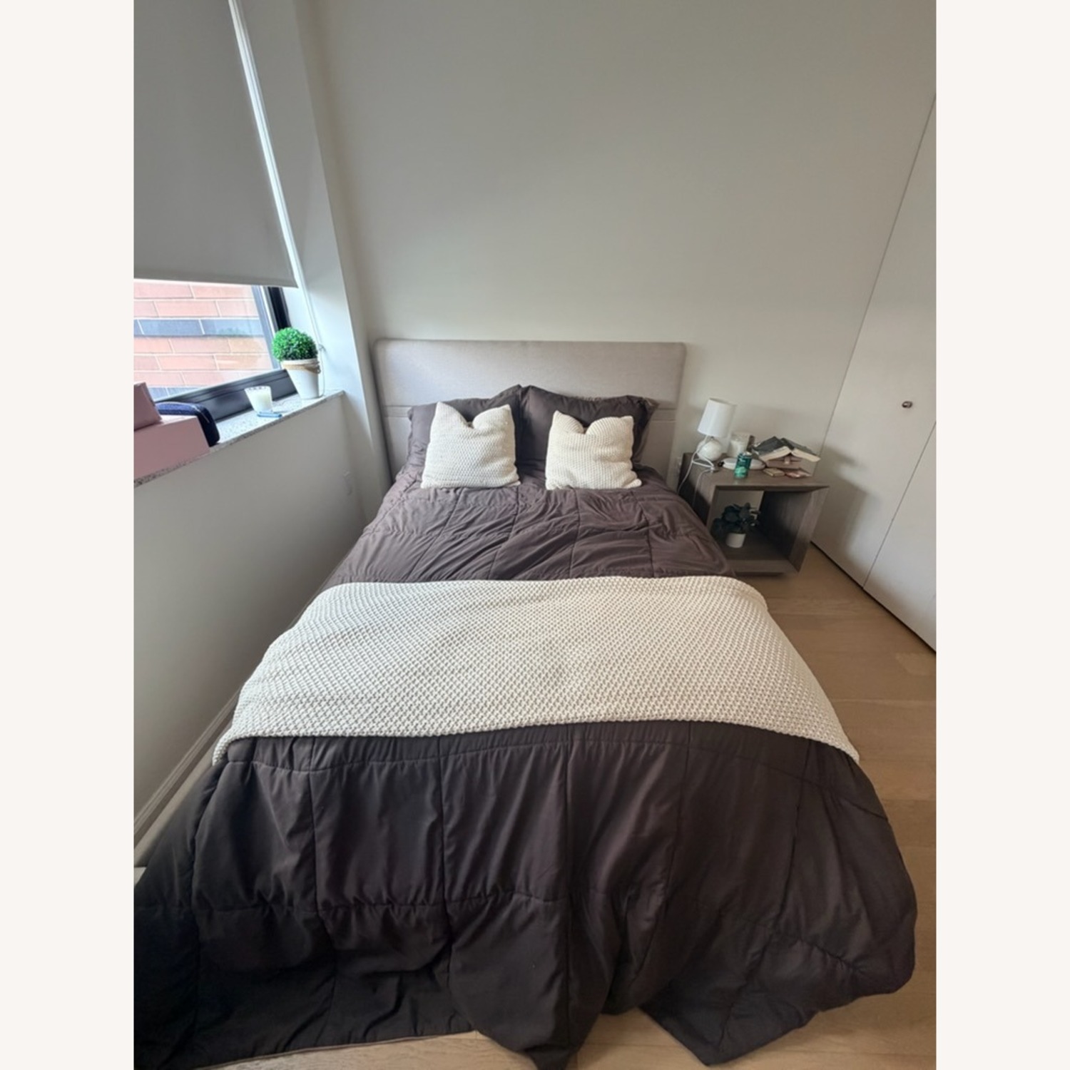 Wayfair Natural Fabric Queen Bed - image-1