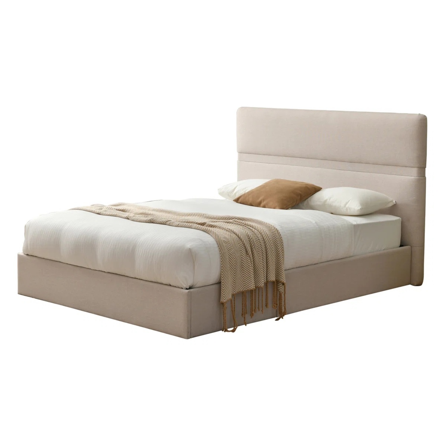 Wayfair Natural Fabric Queen Bed - image-4