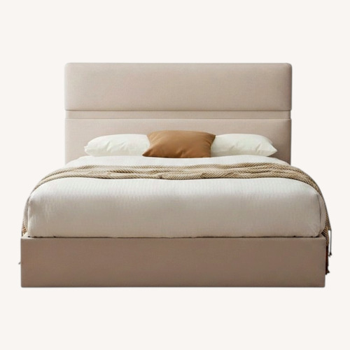 Used Wayfair Natural Fabric Queen Bed for sale on AptDeco