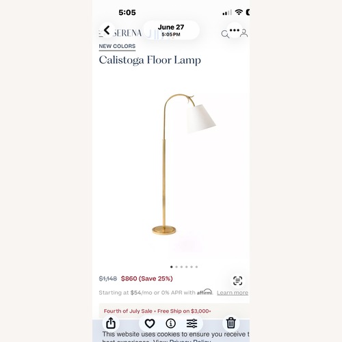 Used Serena & Lily Calistoga Floor Lamp for sale on AptDeco