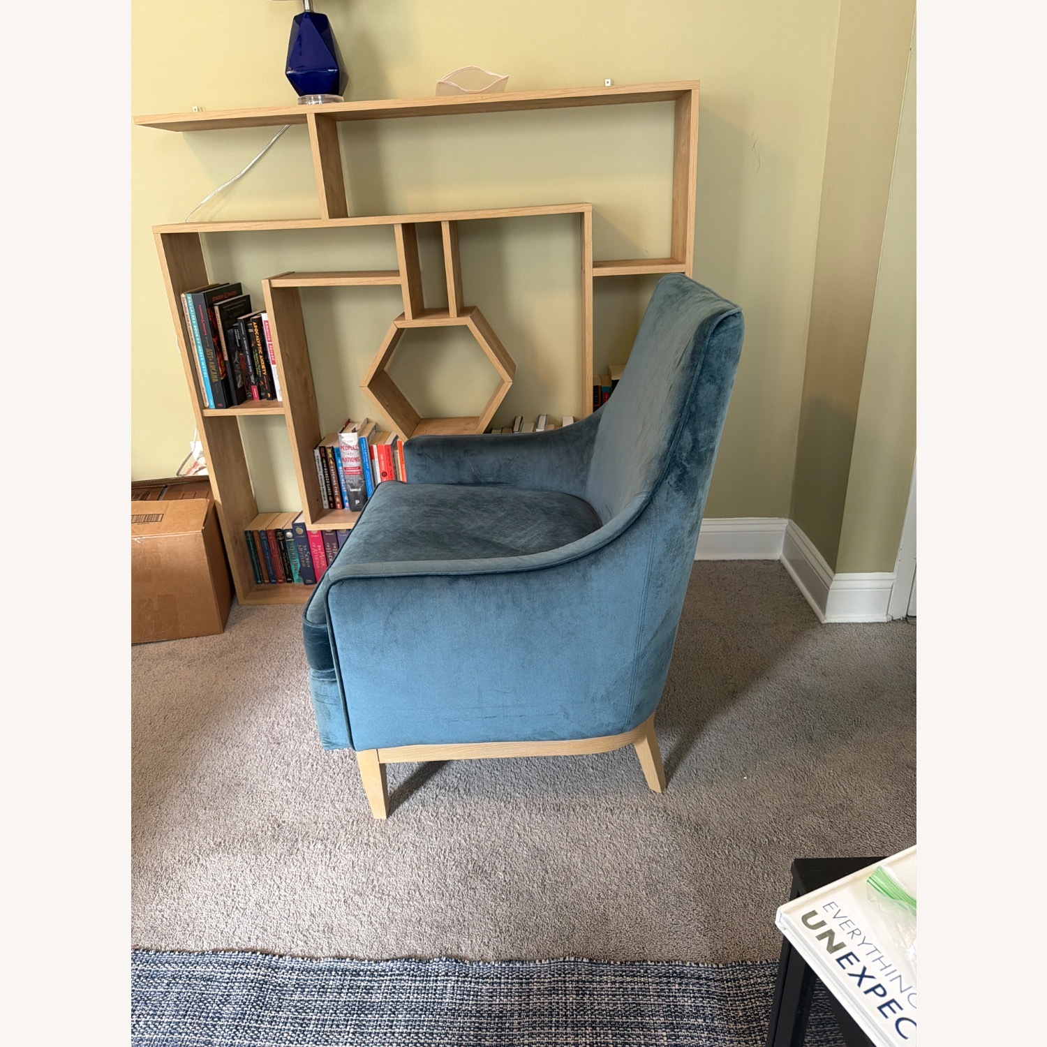 Interior Define Kingsley Blue Fabric Accent Chair - image-3