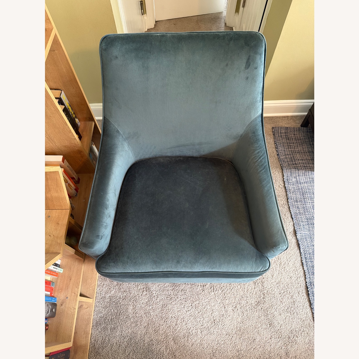 Interior Define Kingsley Blue Fabric Accent Chair - image-5