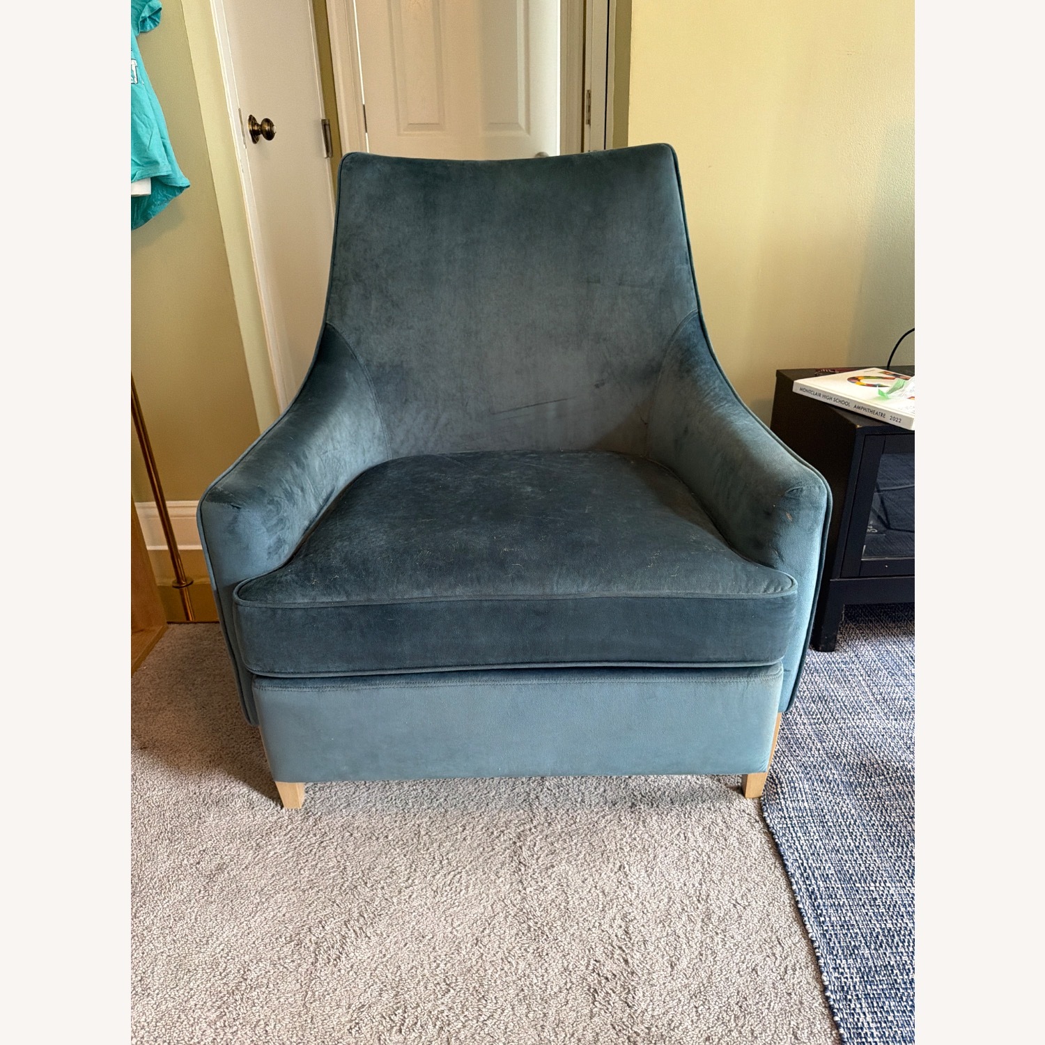 Interior Define Kingsley Blue Fabric Accent Chair - image-1