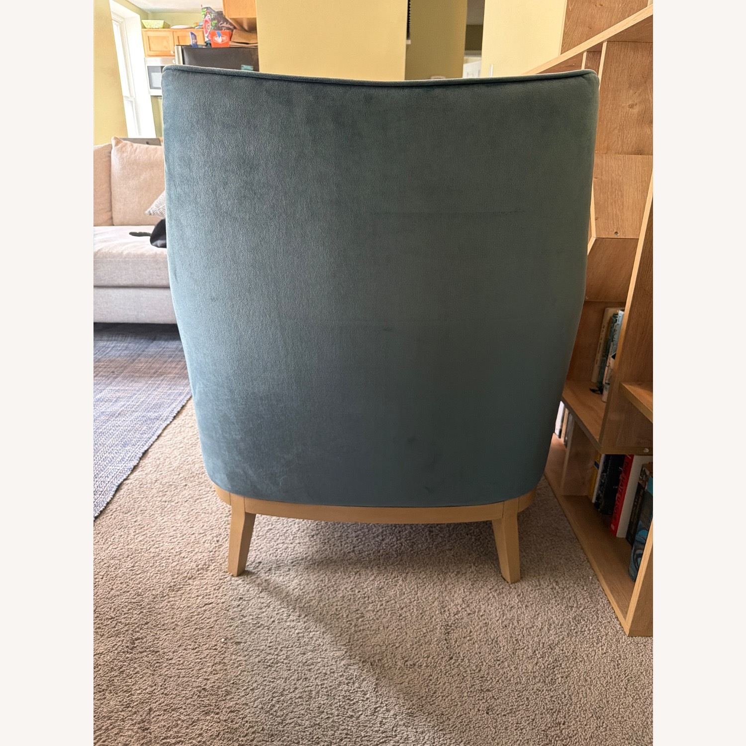 Interior Define Kingsley Blue Fabric Accent Chair - image-4