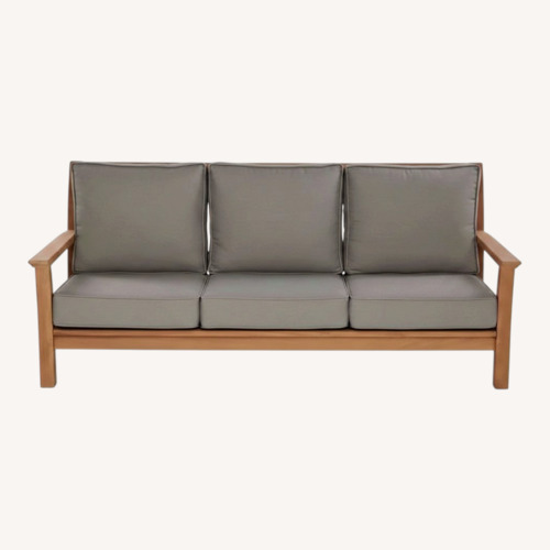 Used Teak Sofa, Chair and Swivel Chair With Covers for sale on AptDeco
