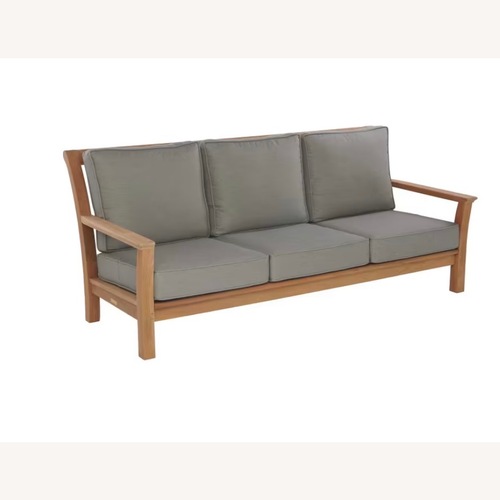 Used Teak Sofa, Chair and Swivel Chair With Covers for sale on AptDeco