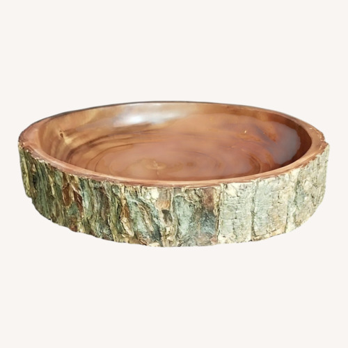Used Pottery Barn Acacia Bark Bowl for sale on AptDeco