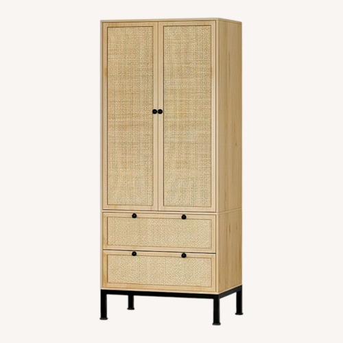Used Yechen Natural Rattan Armoire  for sale on AptDeco