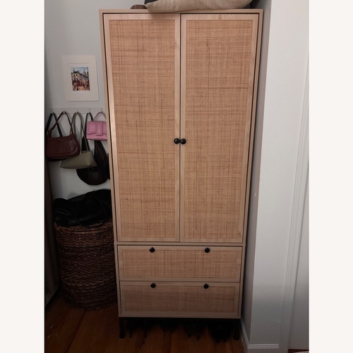 Used Yechen Natural Rattan Armoire  for sale on AptDeco