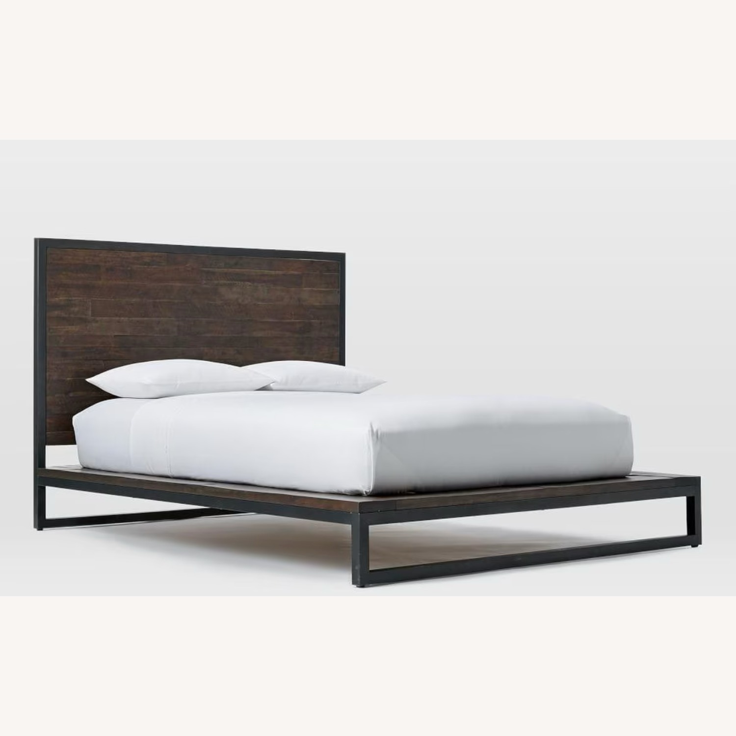 West Elm Dark Brown Wood Queen Bed - image-3