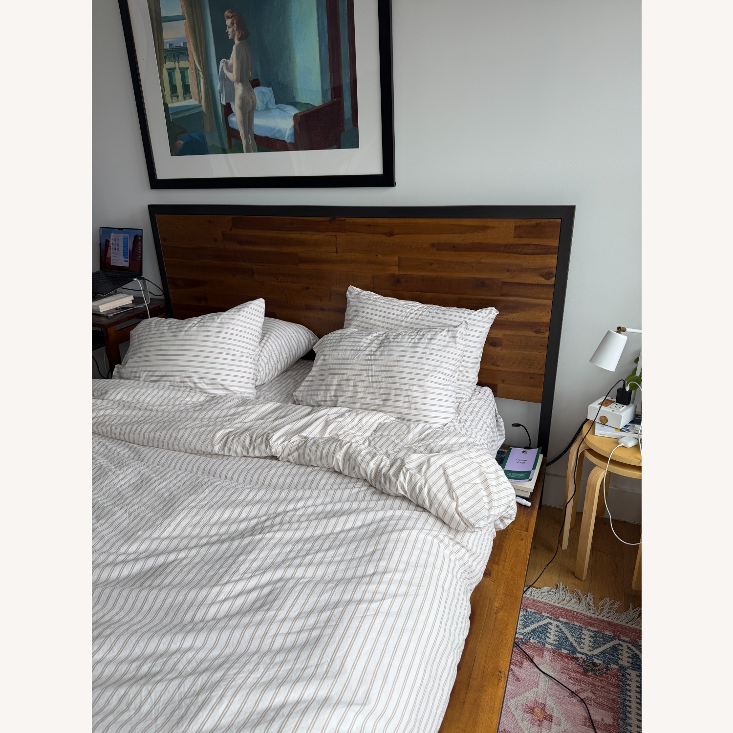 West Elm Dark Brown Wood Queen Bed - image-1