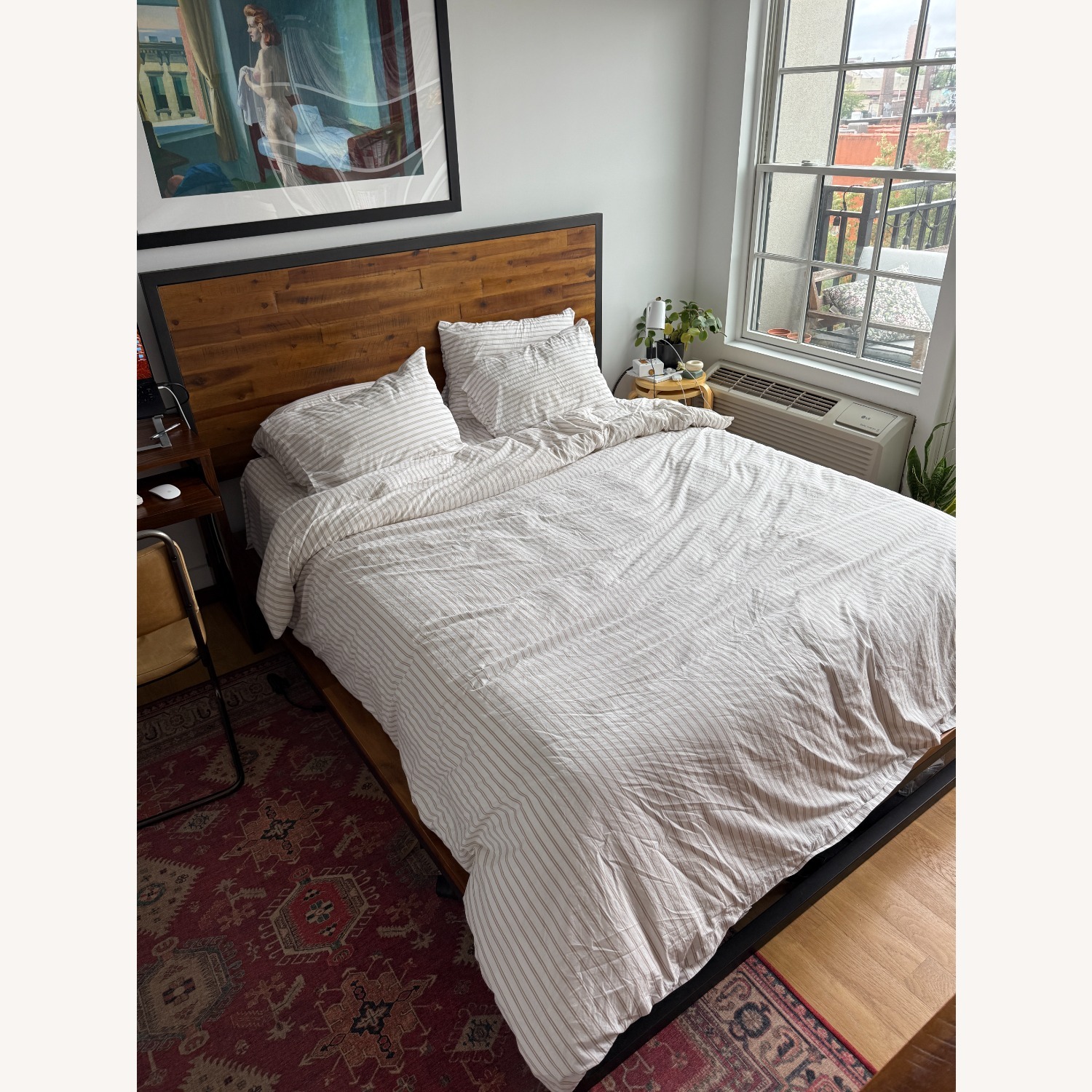 West Elm Dark Brown Wood Queen Bed - image-2