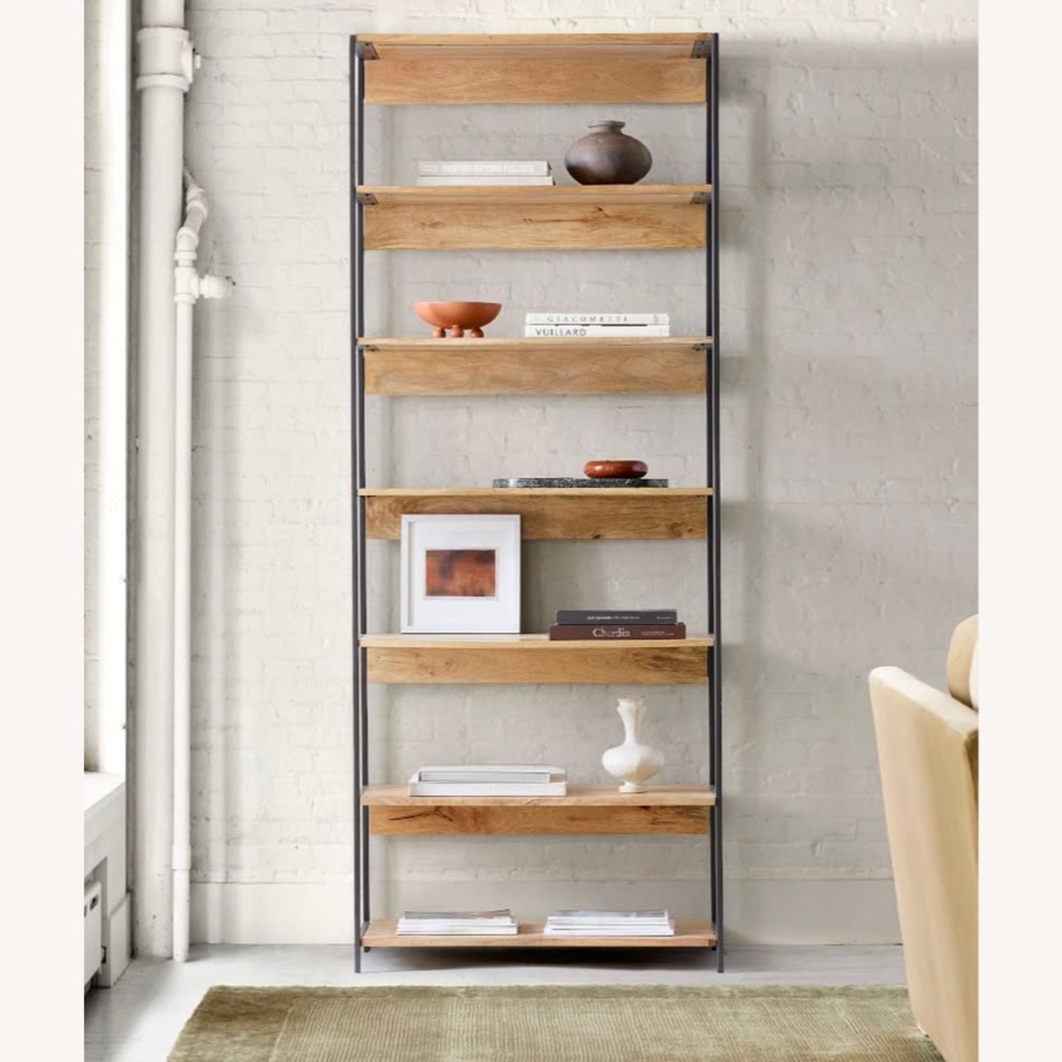 West Elm Industrial Solid Wood Modular Bookshelf (33") - image-1