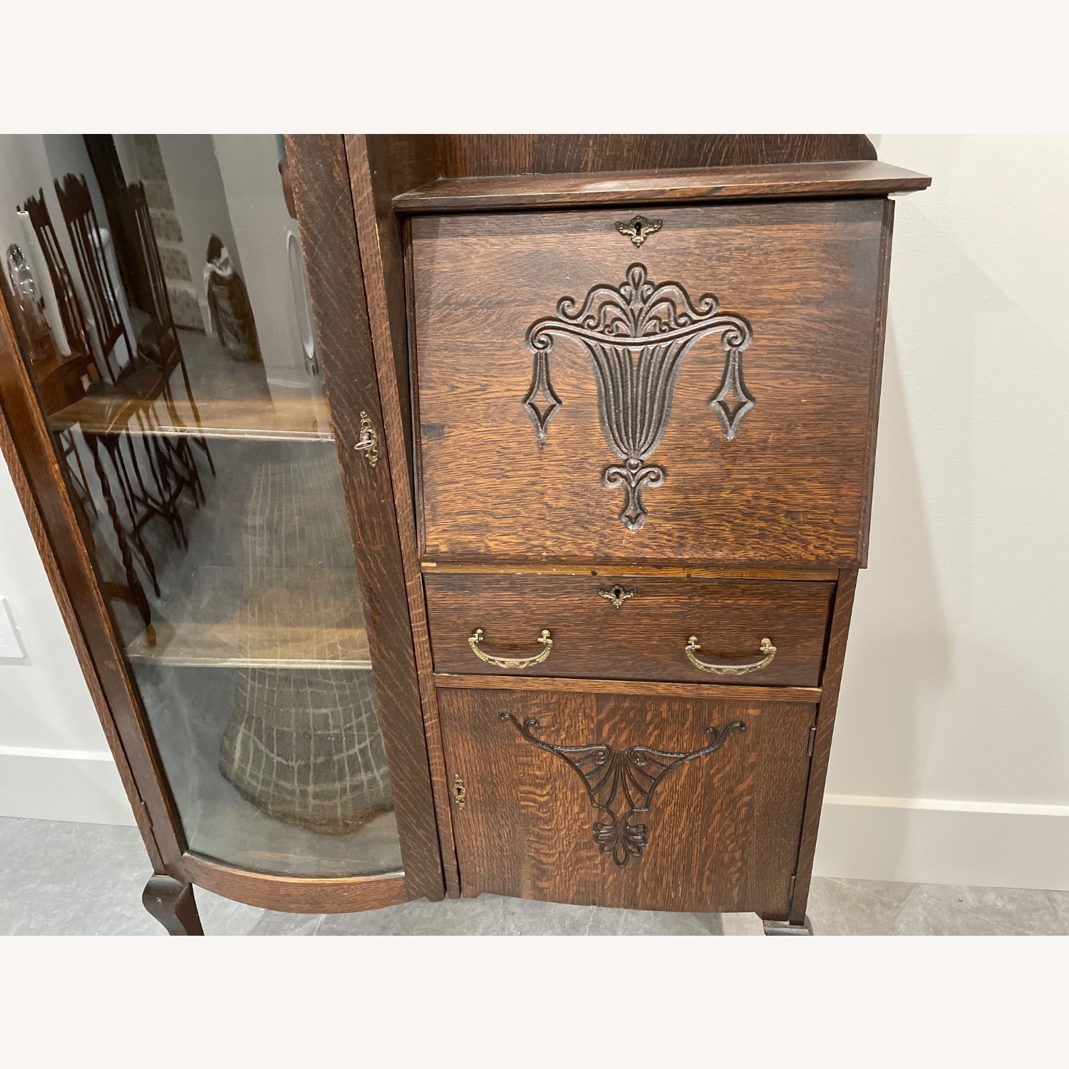 Vintage/Antique Finds Dark Brown Wood Bookcase - image-6