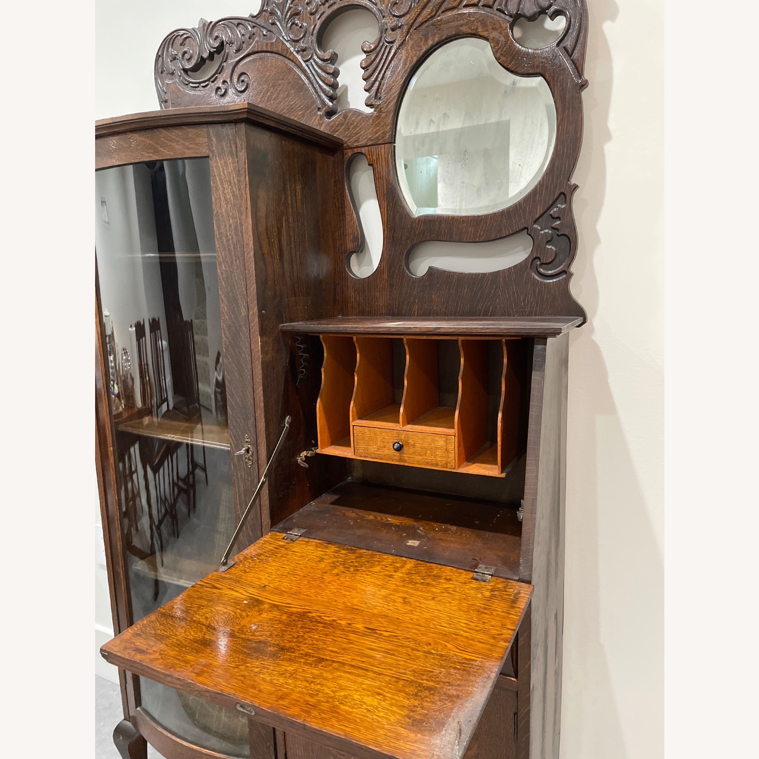 Vintage/Antique Finds Dark Brown Wood Bookcase - image-5