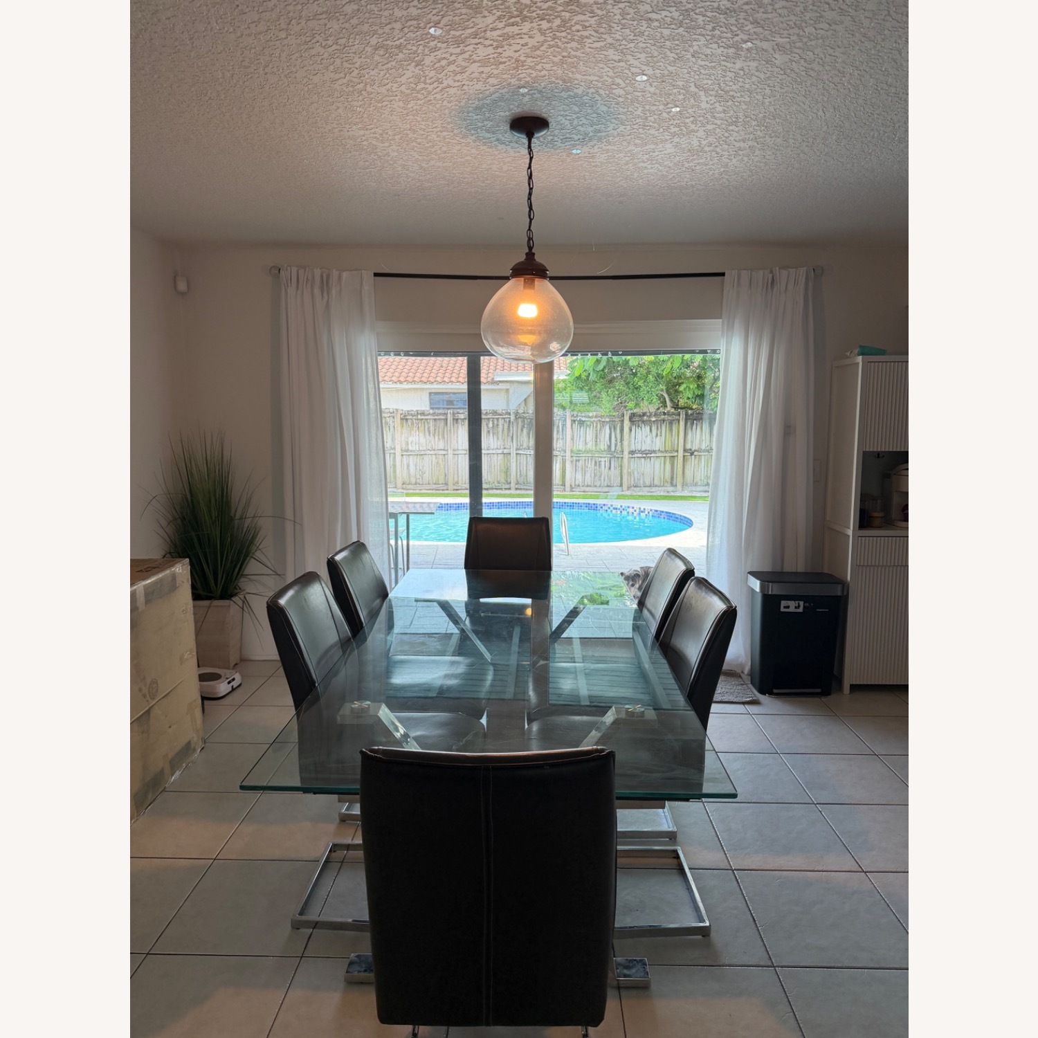 Rooms To Go Dark Gray Glass Dining Set - image-3